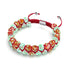Canne en bonbon | Pourpre x Ivoire | Bracelet Verre Double Luciole